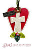 Heart Cross ornament