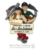 CUSTOM Sports Couple Heart Bust Ornament Submission Quote - Bert's Clay Creations