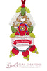 Gingerbread Snowflake House Ornament with Heart Add-ons