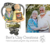 CUSTOM Heart Bust RV or Motor Home Couple Ornament - Bert's Clay Creations