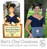 CUSTOM Bust with Background Ornament - Bert's Clay Creations