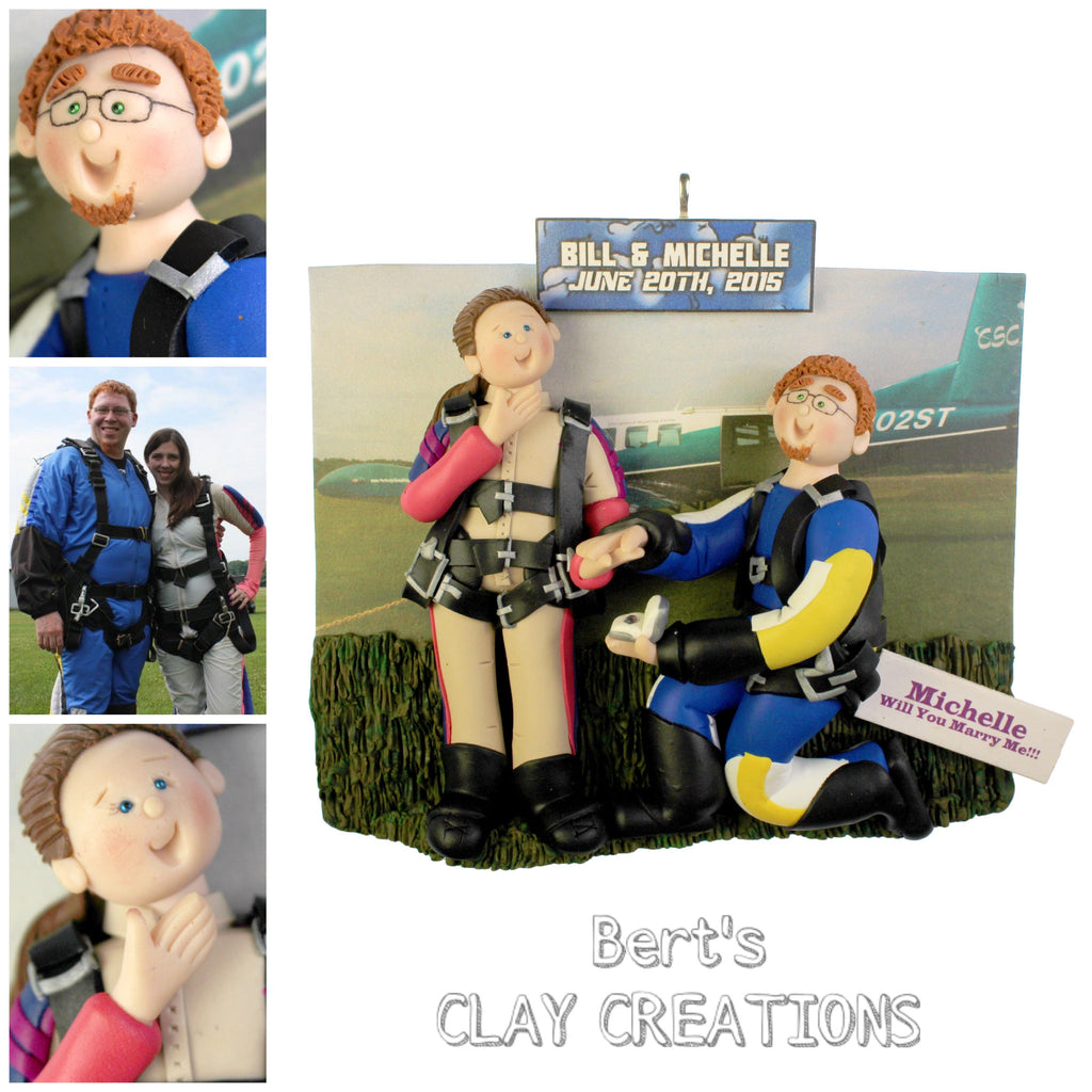 CUSTOM Engagement Full Body Ornament Submission Quote - Bert's Clay Creations