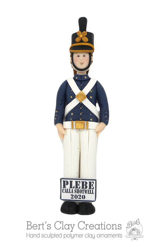 West Point Plebe Ornament - Bert's Clay Creations