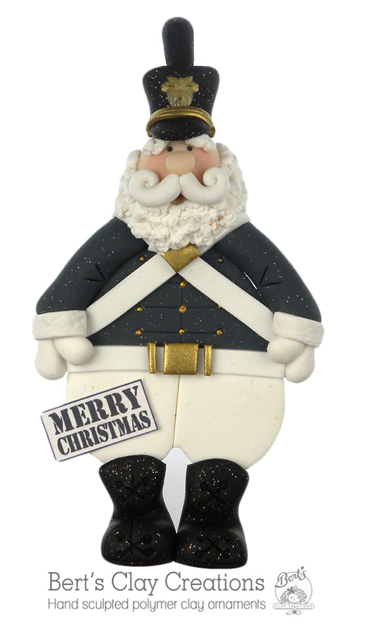 West Point Plebe Santa Ornament - Bert's Clay Creations