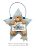 A Star is Born Ornament - With Bear - Bert's Clay Creations